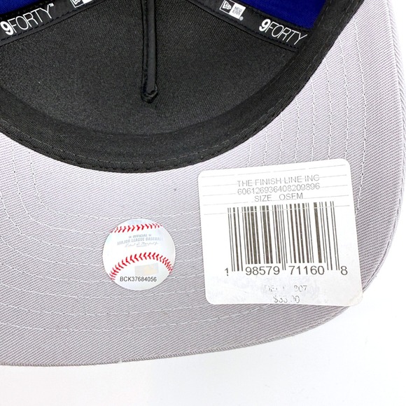 New Era Los Angeles Dodgers 9FORTY Adjustable A-Frame Baseball Cap Blue Gray NWT - Picture 9 of 13